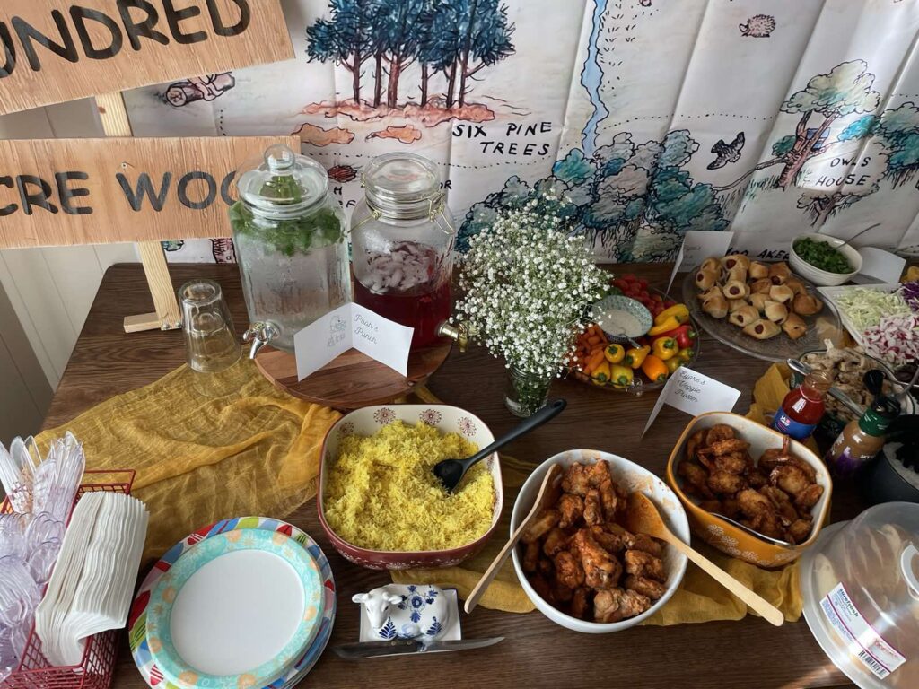 Winnie the Pooh birthday food on table