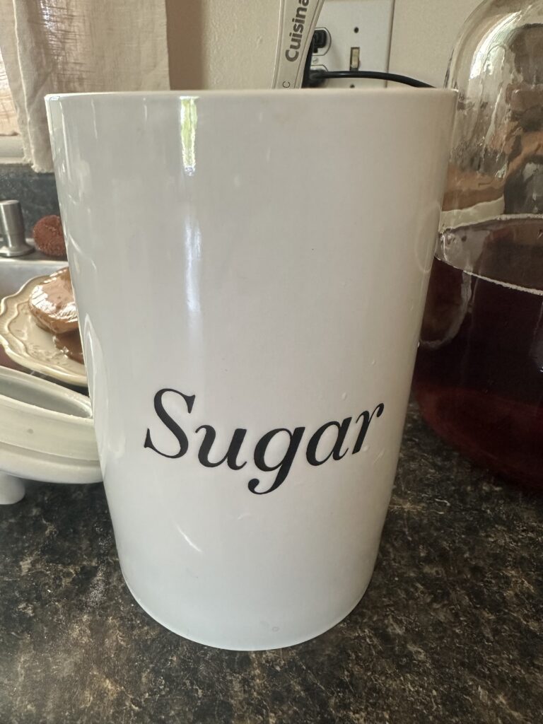 sugar in a canister