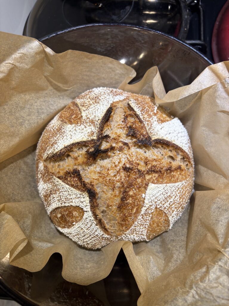 Loaf with freshly milled flour is all done!