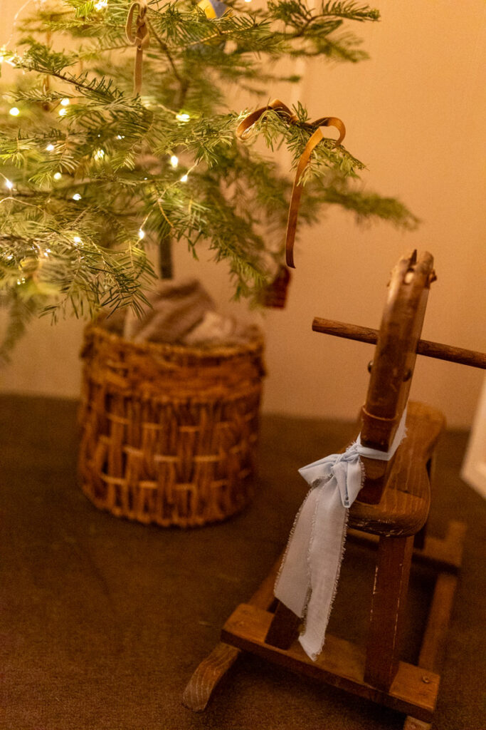 little Christmas tree in toddlers room