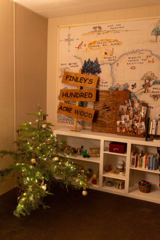 christmas tree in toddler room