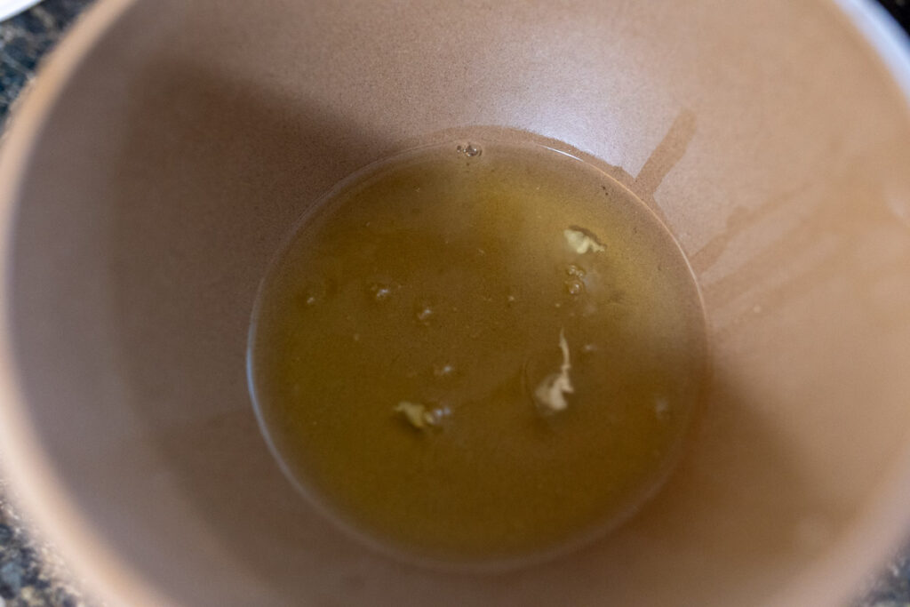 egg whites in a bowl