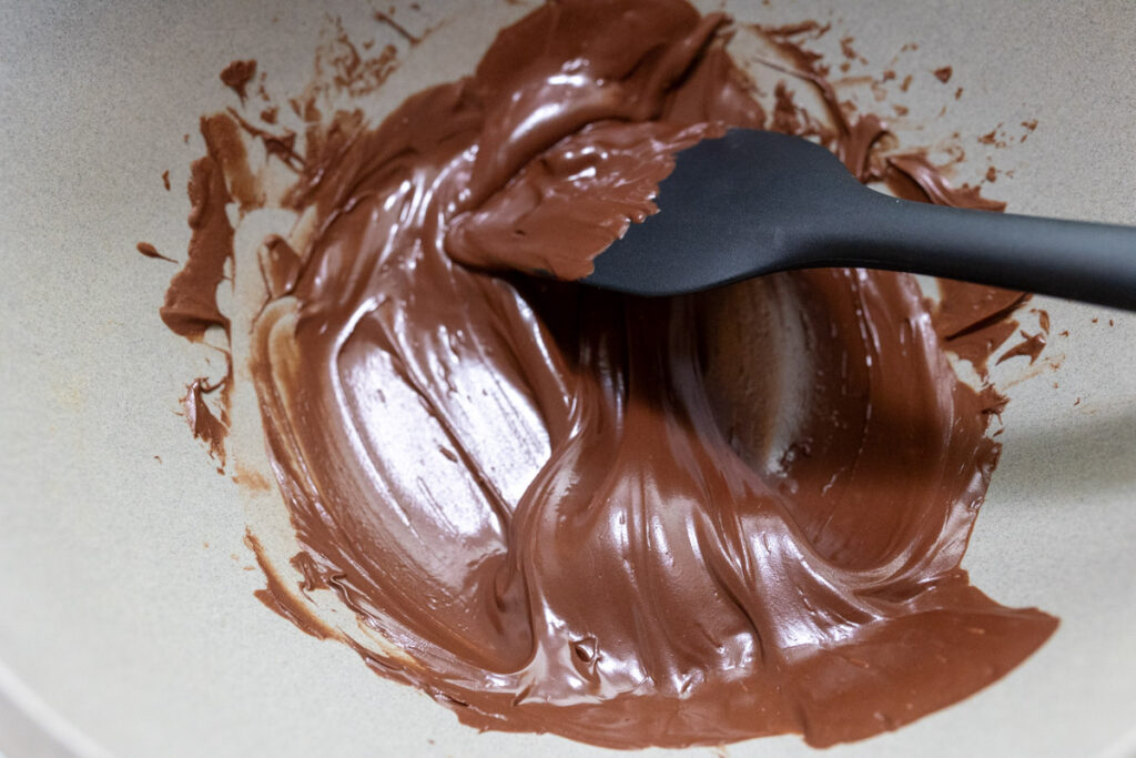 fully melted chocolate chips