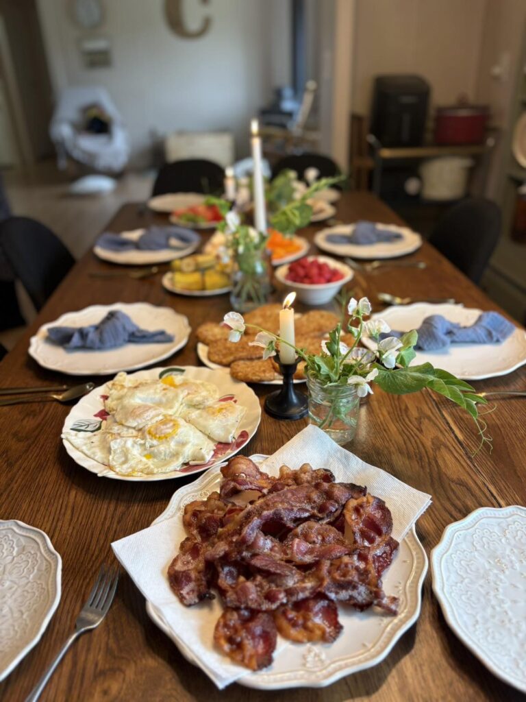food for brunch on table