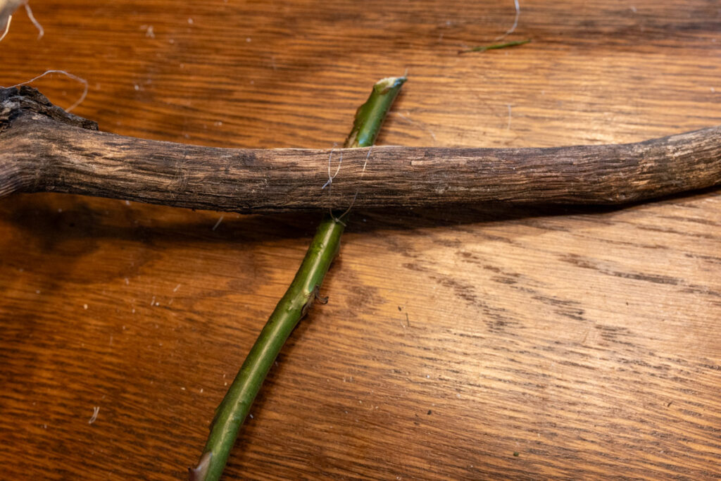 stem getting attached to stick