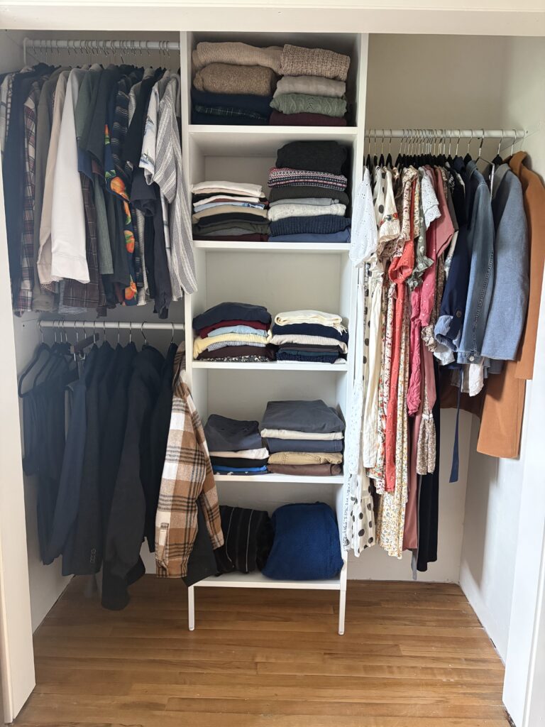 The final result with our clothing all in!