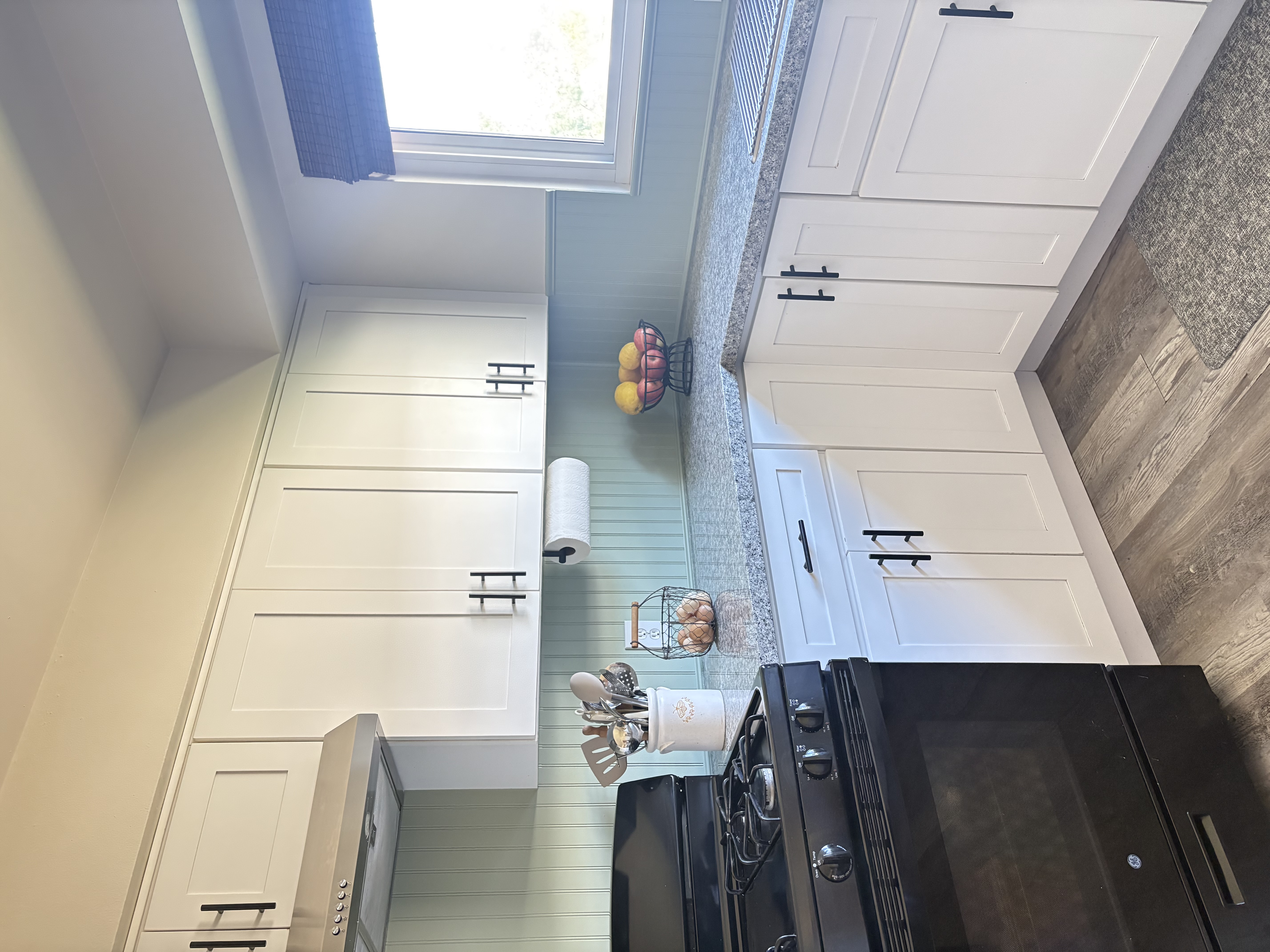 We installed bead board in our kitchen!